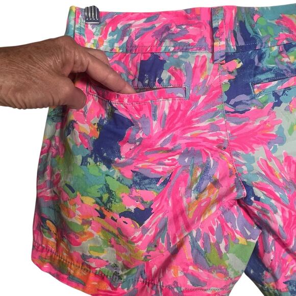 Lilly Pulitzer Cotton Callahan Short Palm Beach Coral Size 00 EUC - Picture 6 of 11